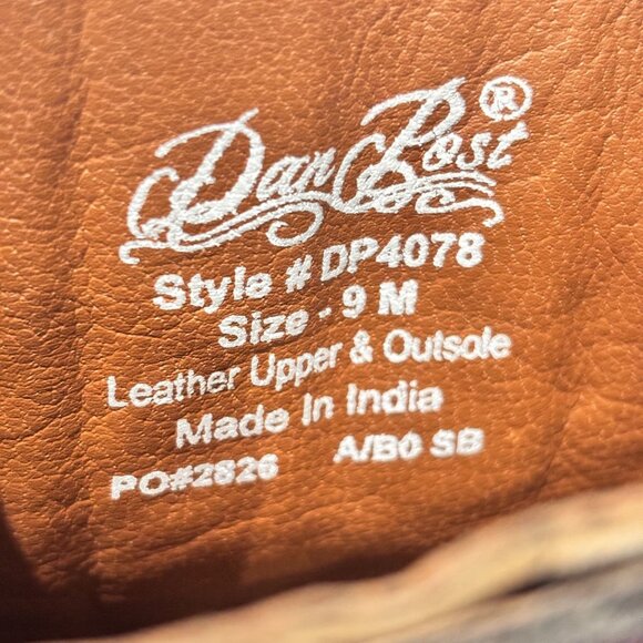 DAN POST Star Struck Patriotic Cowboy Boot Sz 9 4th July Snip Toe Distressed Lea - Picture 11 of 11